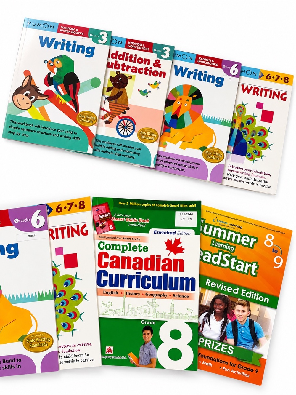 Bundle Writing & Curriculum Workbook Set - Kumon & Others